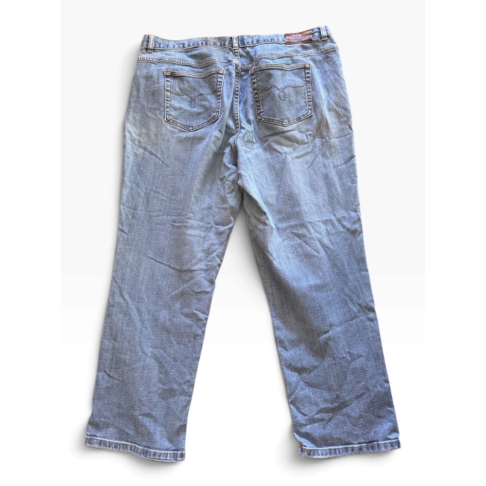 Lauren Ralph Lauren Jeans Co Women 18W Medium Wash Straight Leg Denim Blue